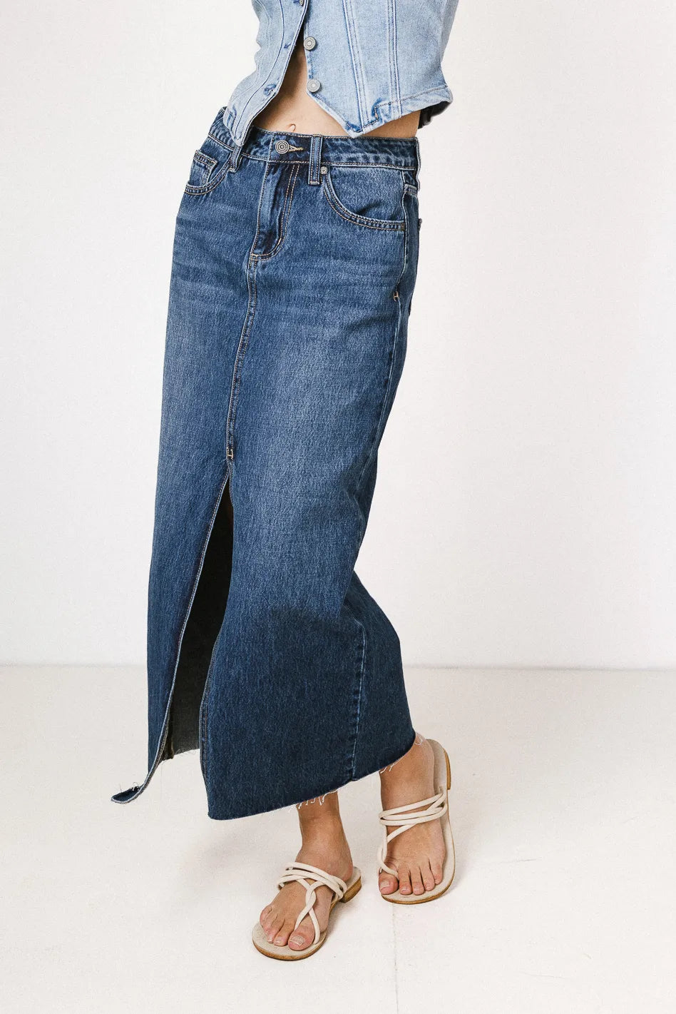 Paydrie Denim Maxi Skirt