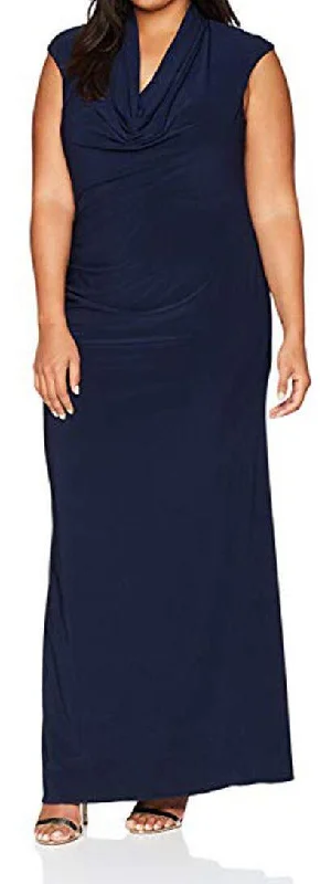 Adrianna Papell AP1E202962 W Long Sleeveless Plus Size Bodycon Dress